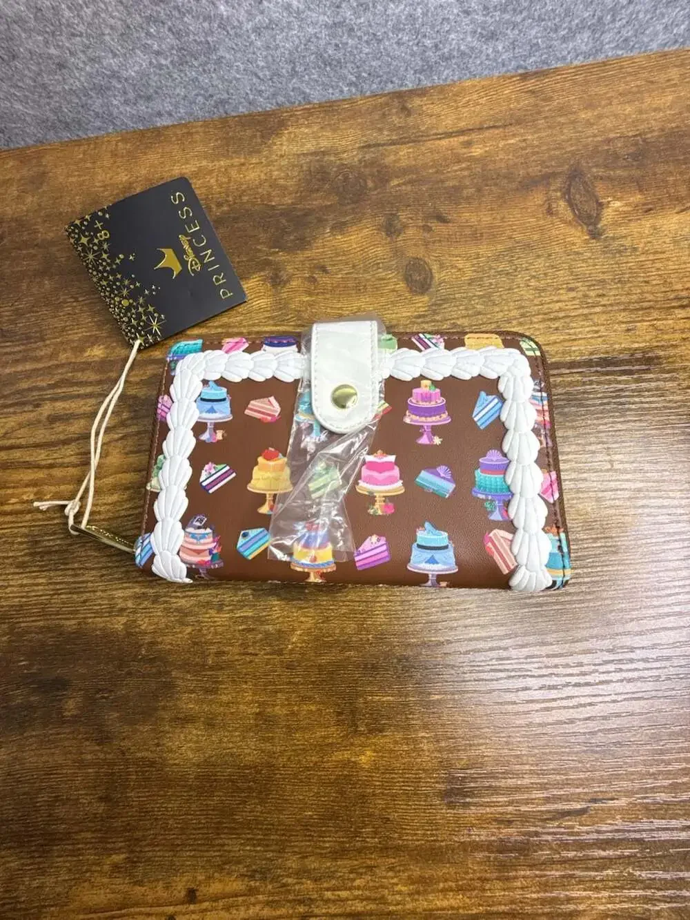 Loungefly Disney Princess Sweets Cake Print Zip Around Wallet